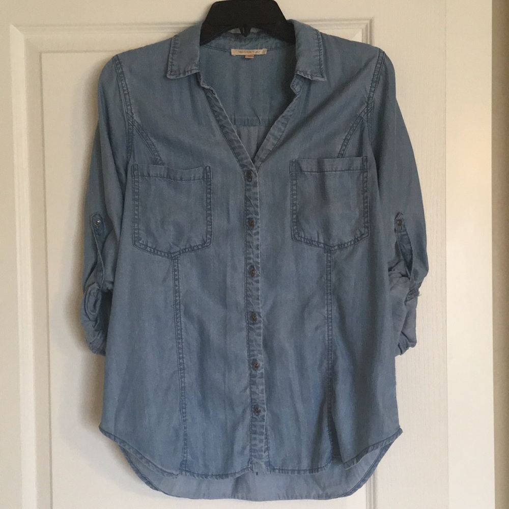 Chambray button down shirt